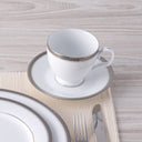 Charlotta Platinum Tea Cup & Saucer