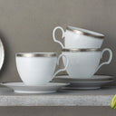 Charlotta Platinum Tea Cup & Saucer