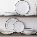 Charlotta Platinum 12pce Dinner Set