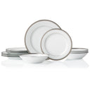 Charlotta Platinum 12pce Dinner Set