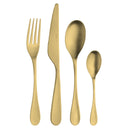 Drop Satin Gold 24pc Cutlery Set