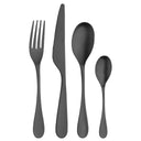 Drop Satin Carbon 24pc Cutlery Set