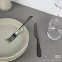 Drop Satin Carbon 24pc Cutlery Set