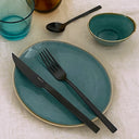 Duke Satin Carbon 24pc Cutlery Set