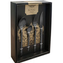 Duke Satin Carbon 24pc Cutlery Set