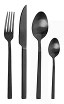 Duke Satin Carbon 24pc Cutlery Set