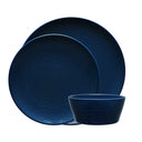 Navy on Navy Swirl 12pc Dinner Set