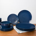 Navy on Navy Swirl Entree Plate 21cm