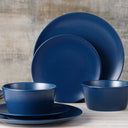 Navy on Navy Swirl Dinner Plate 27cm