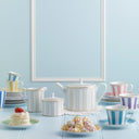 Carnivale Light Blue Espresso Cup & Saucer