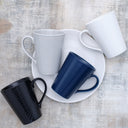 Grey on Grey Swirl Mugs Set of 4