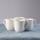 Baroque White Mug Set of 4