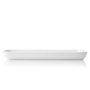 White rectangular plate on a white background
